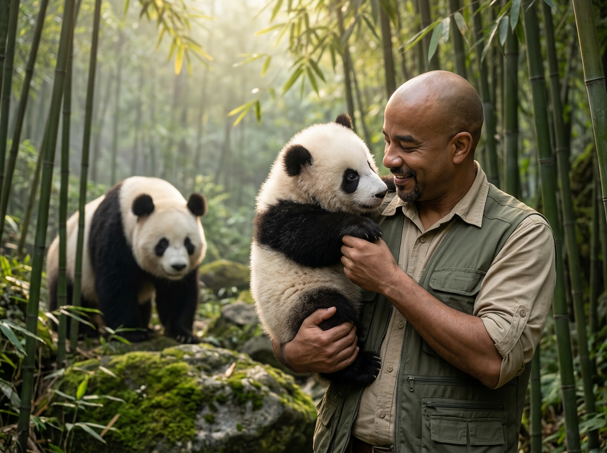 برومت prompt توليد صورة بالذكاء الاصطناعي  مع باندا